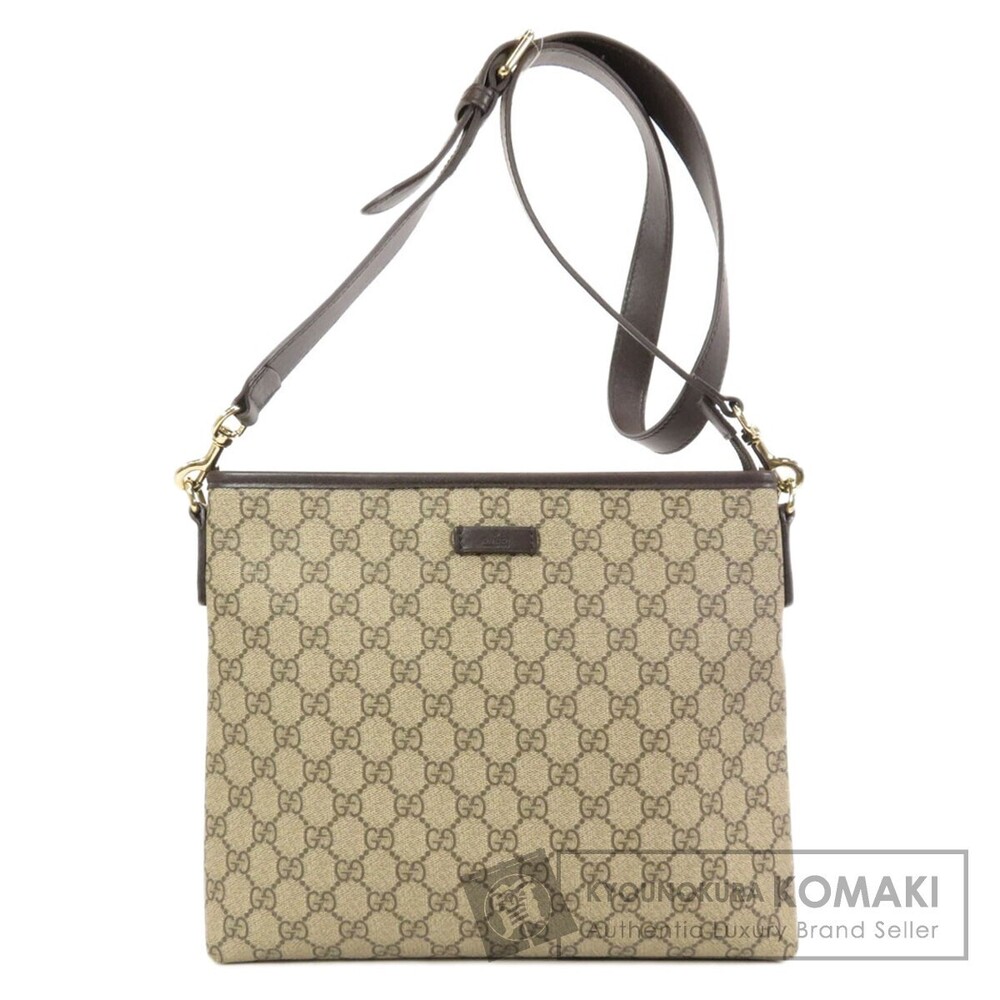 Gucci GG Supreme shoulder bag signature beige brown leather